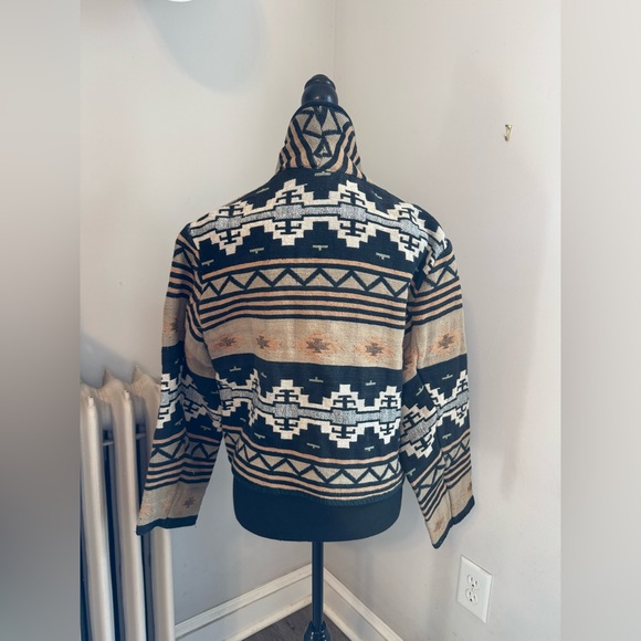 Aztec Patterned Wool Bomber Jacket - Picture 2 of 5